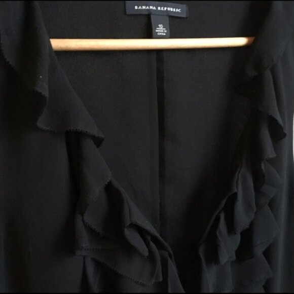 Banana Republic Black Ruffle Dress - Picture 3 of 5